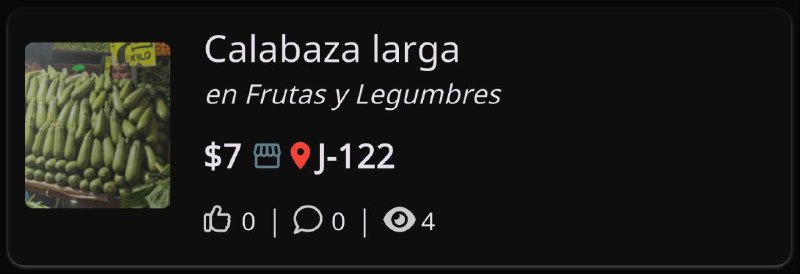 Mira este producto: Calabaza largaPrecio: $7.0Ubicación: J-122Link: 